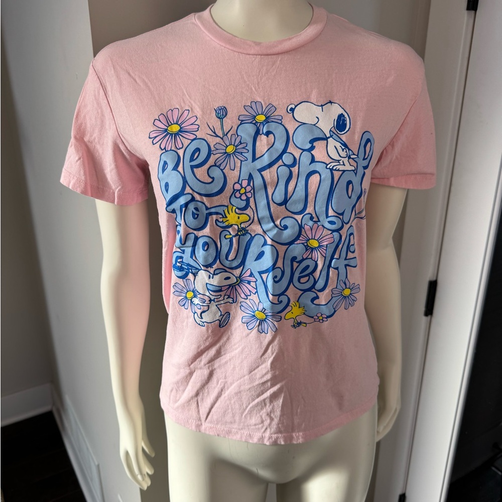 Women’s Peanuts Pink Cotton T-shirt size small